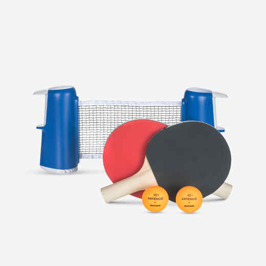 
      Patalpoms skirtas stalo teniso komplektas su tinklu + 2 raketės + 2 kamuoliukai
  
