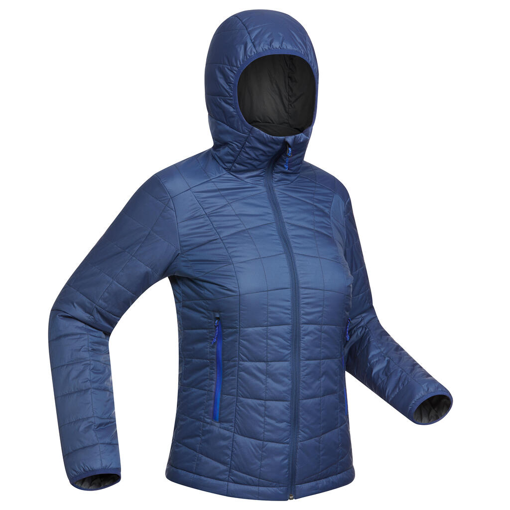 CHAQUETA TREKKING MUJER TREK100 AZUL