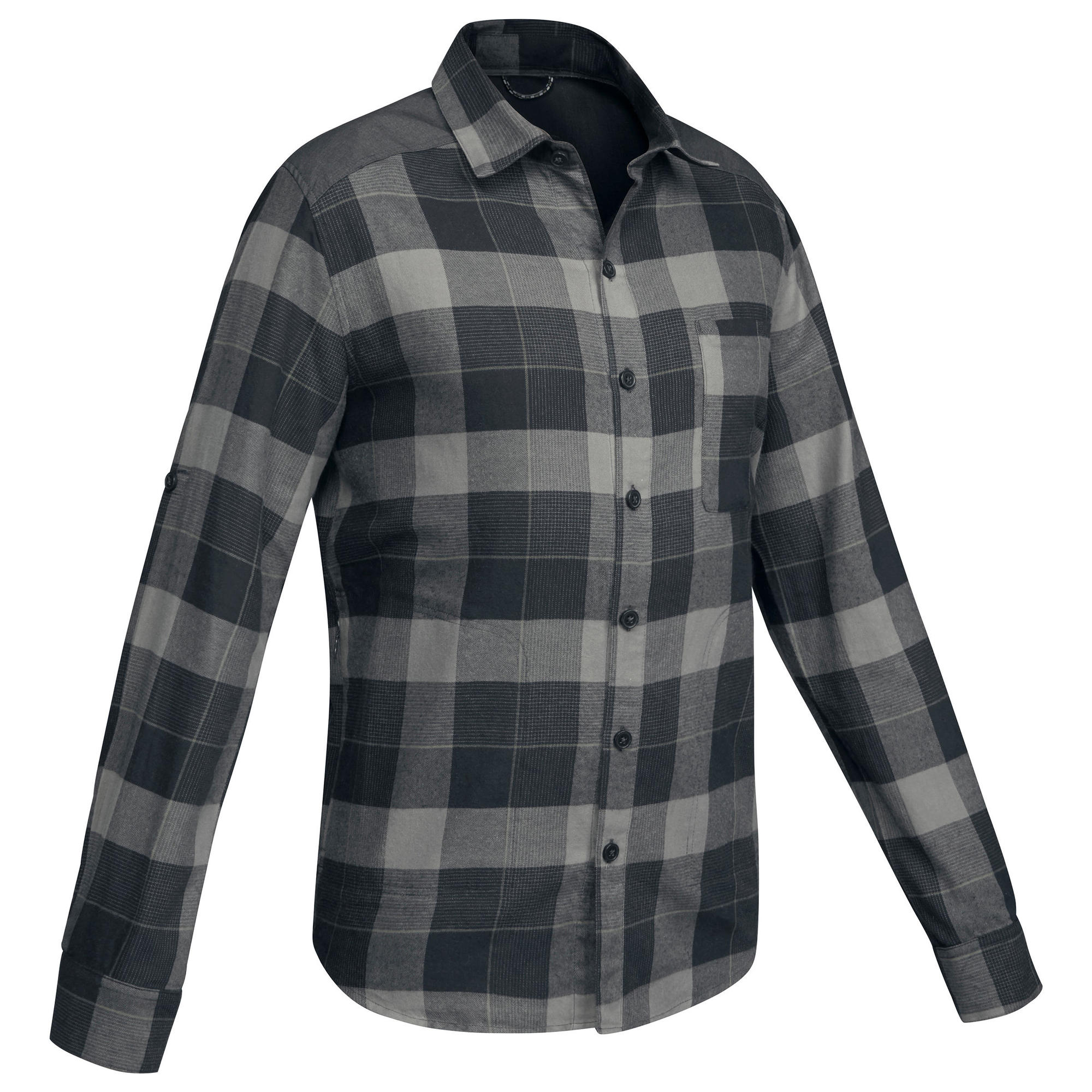 Men's Trekking Shirt TRAVEL 100 - Black | forclaz