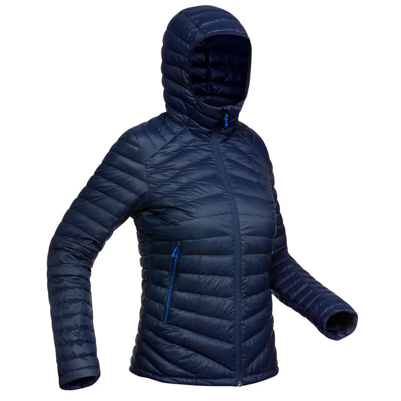 WOMEN DOWN JACKET, VEST MOUNTAIN TREK Trekking - W Down Jacket Trek 100 - navy FORCLAZ - Trekking