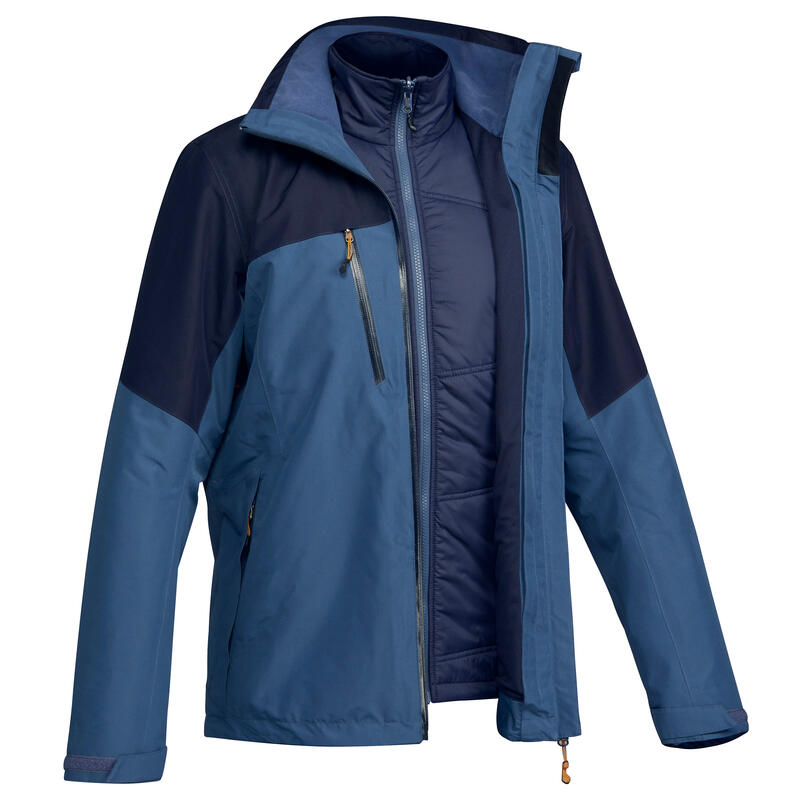 Veste VOYAGE 500 3-en-1 homme bleue Veste VOYAGE 500 3-en-1 homme bleue