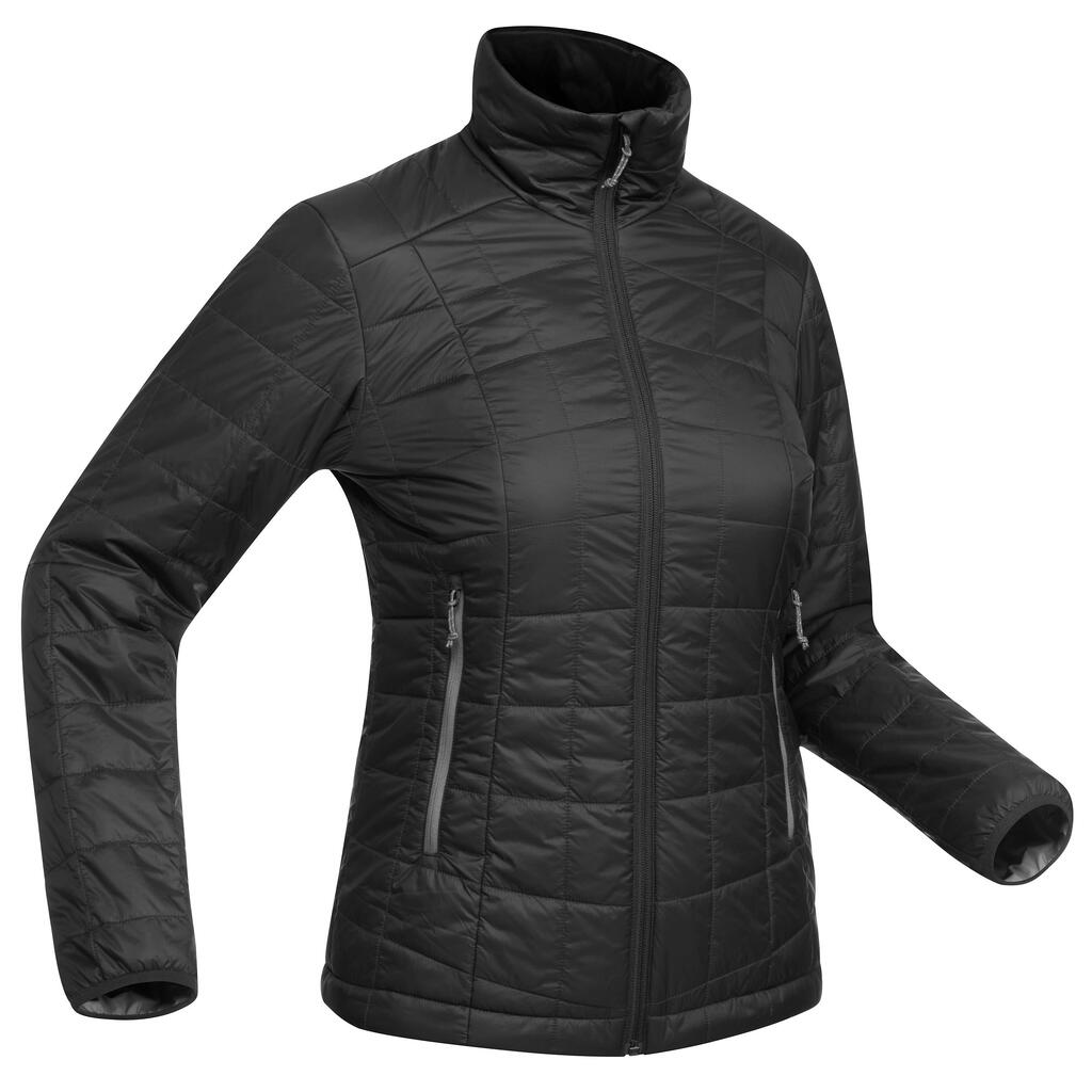 Wattierte Jacke Trek 100 Damen schwarz