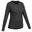 T-shirt laine mérinos de trek voyage - TRAVEL 100 gris femme
