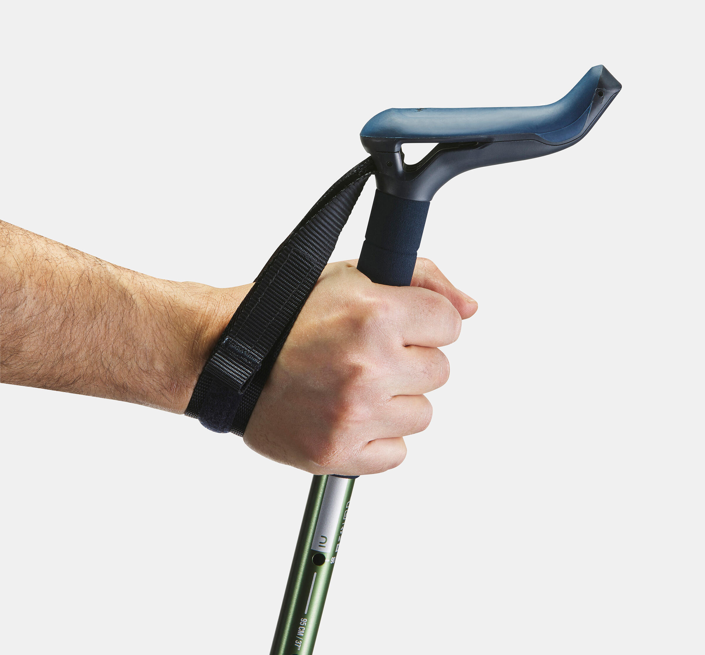 adjusting the strap of my A300 hiking pole