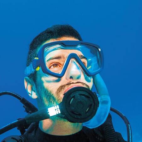 Diving Mask - 100 SCD Blue