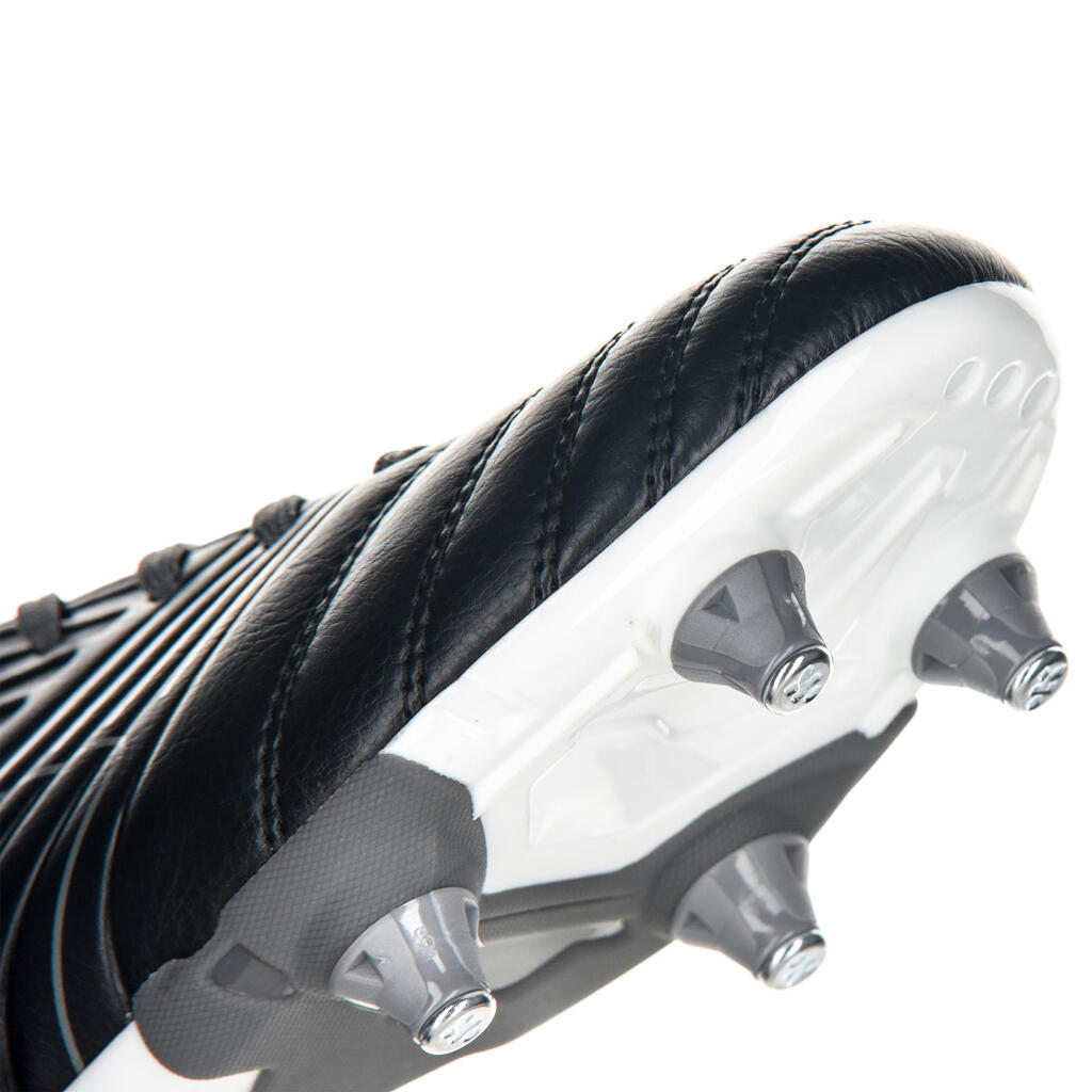 Kids' 6-Stud Soft Ground Rugby Boots Agility R500 SG - Grey