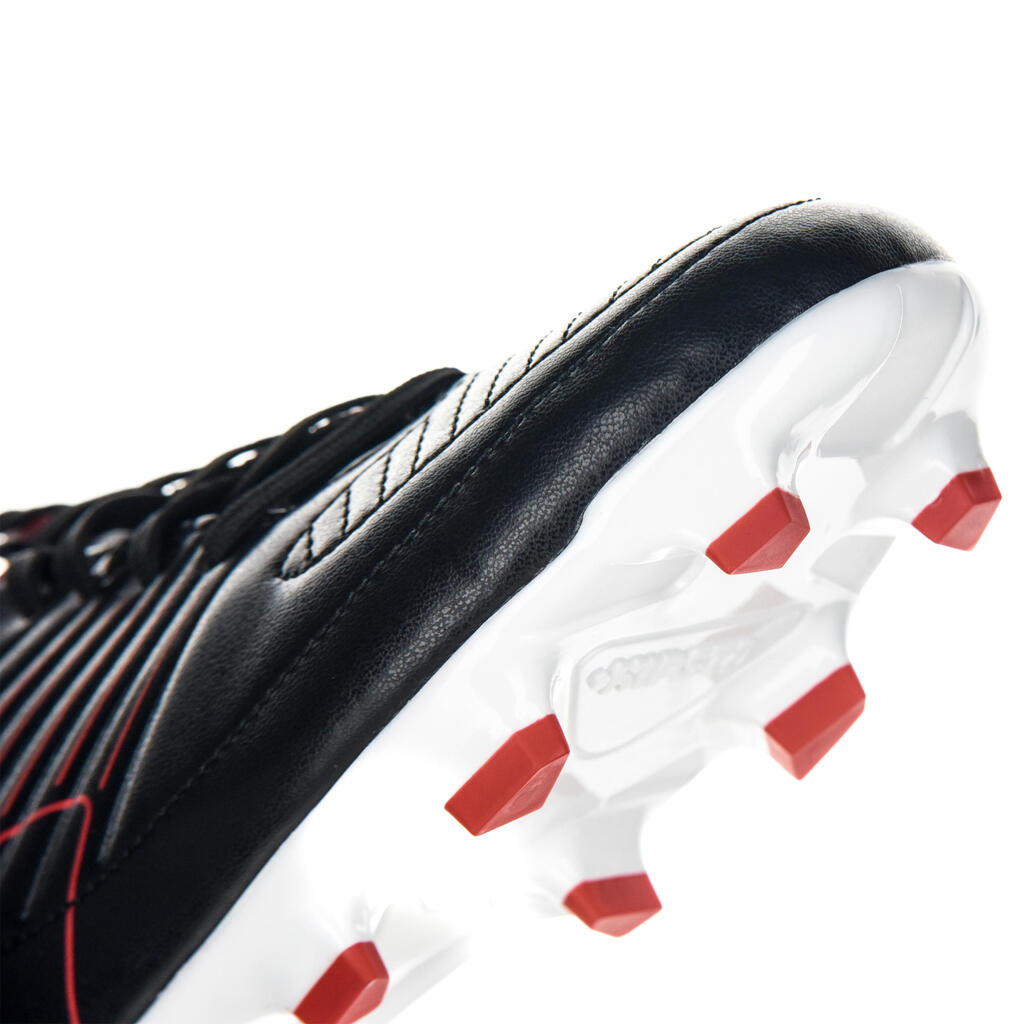 Kids' Moulded Rugby Boots Skill R500 FG - Red