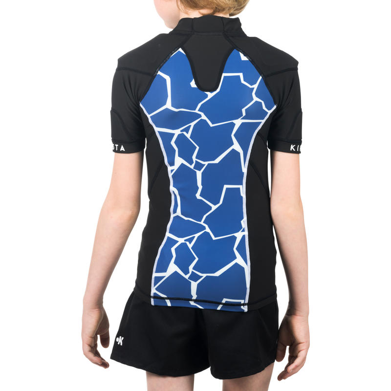 Kids' Rugby Shoulder Pads R100 Turtle Blue Decathlon