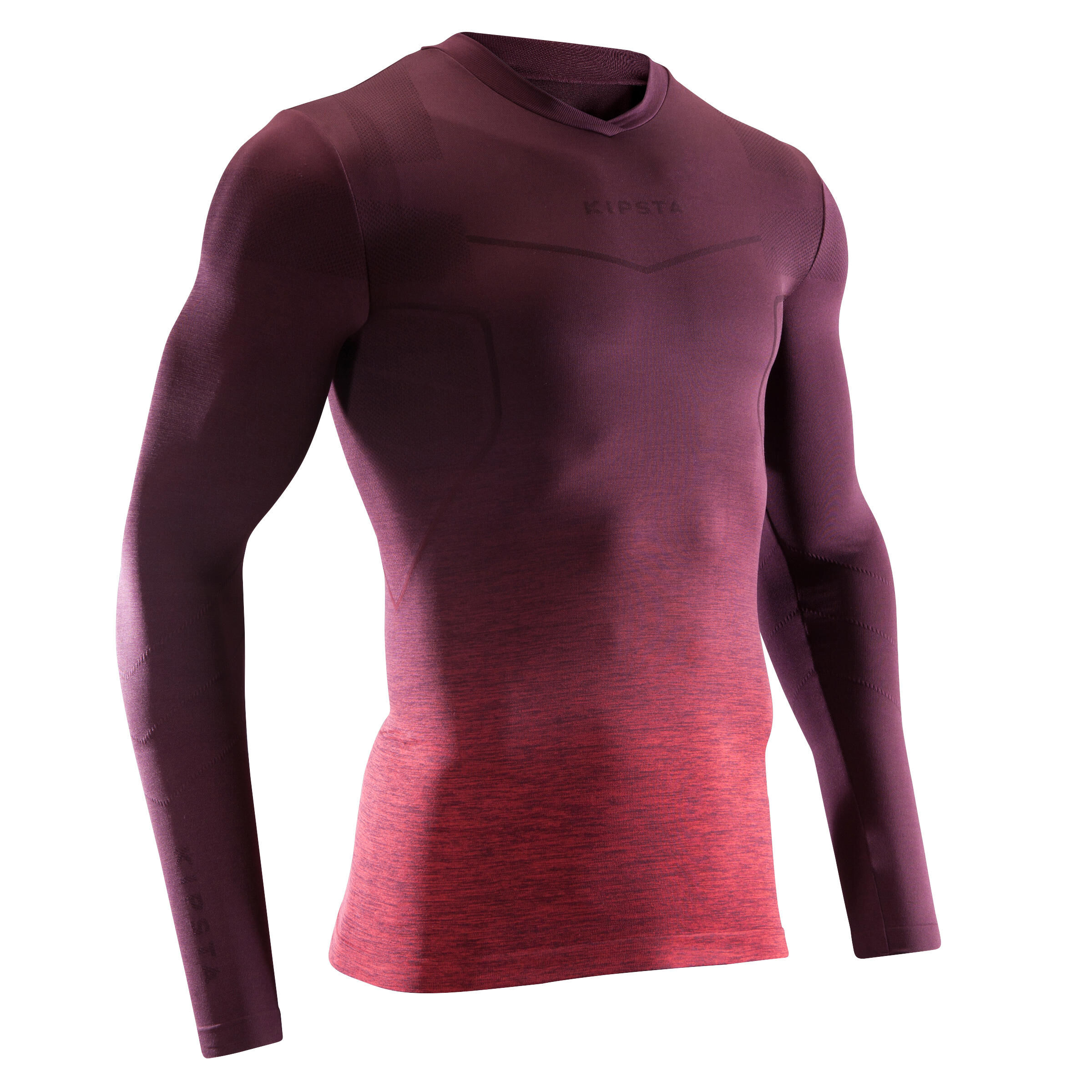 KIPSTA Keepdry 500 Adult Base Layer - Burgundy Ombre