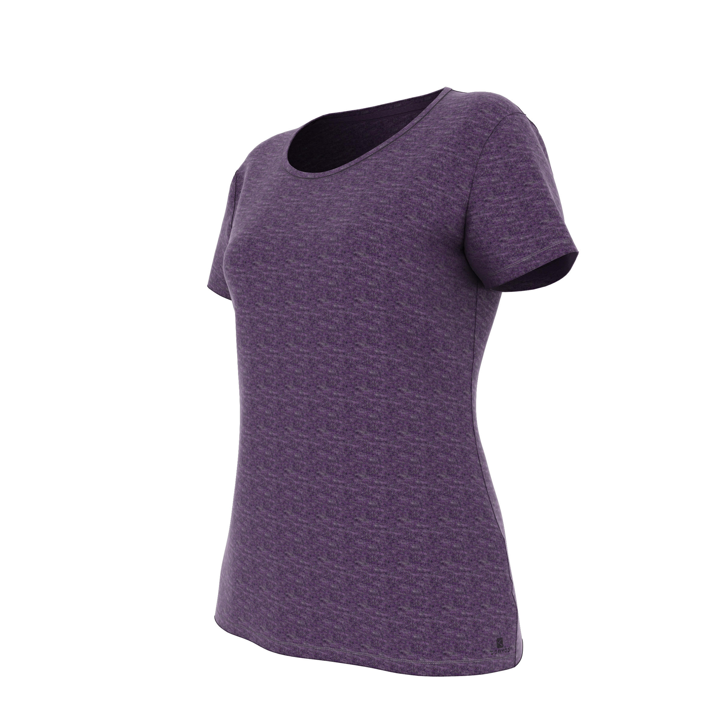 500 Women's Regular-Fit Gym & Pilates T-Shirt - Purple 1/3