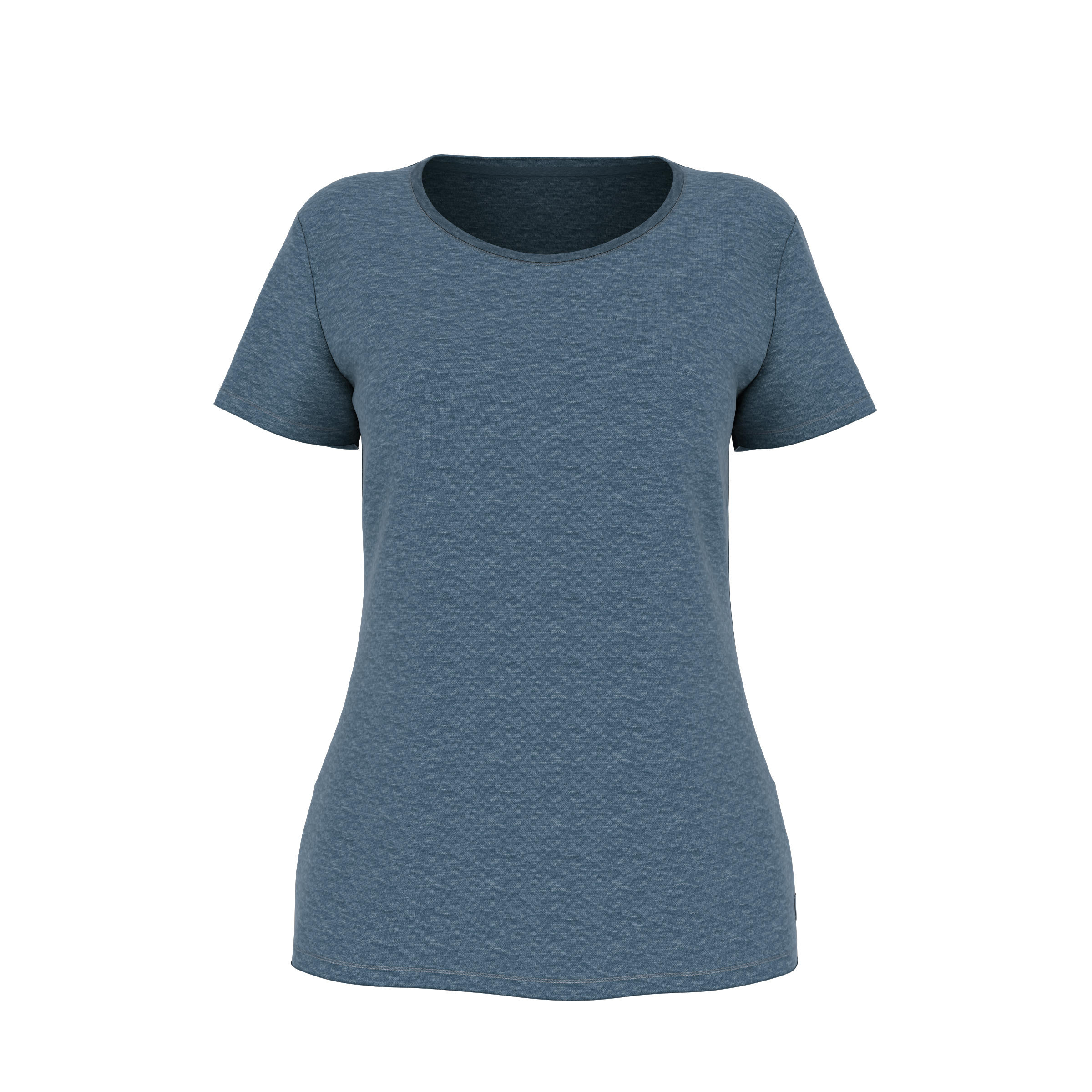 500 Women's Regular-Fit Gym & Pilates T-Shirt - Dark Blue 2/3