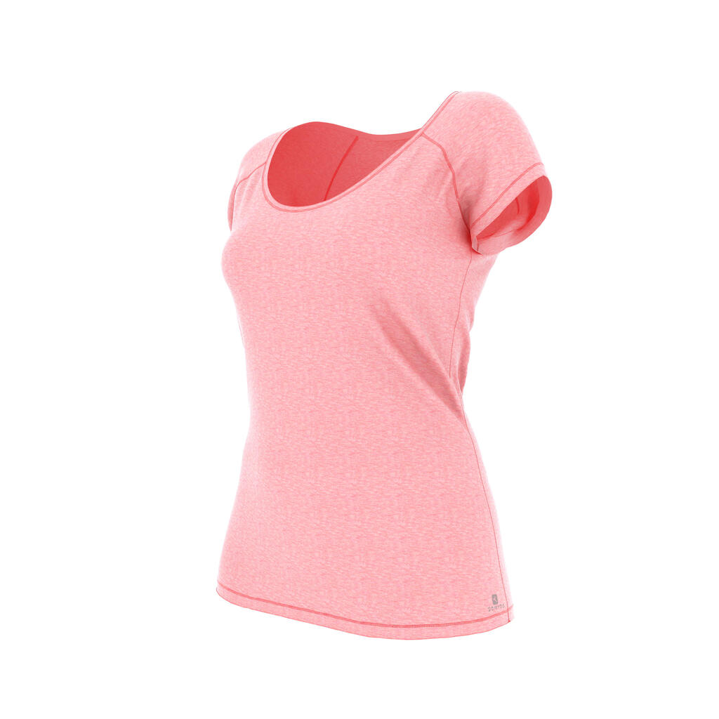 T-Shirt 500 Slim Damen grau