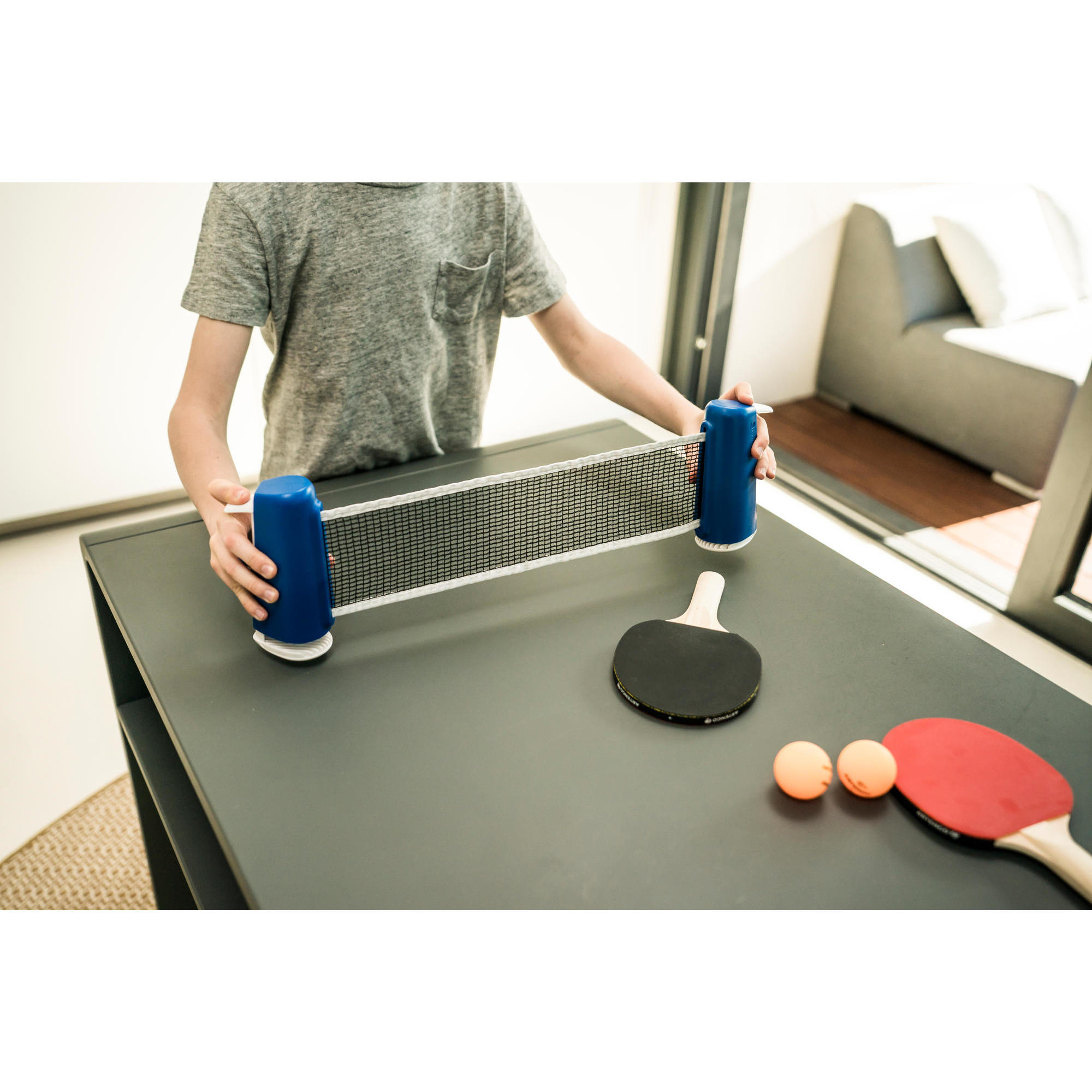 Home Tischtennis Set Tischtennisschläger+Netz Freizeit Ping-Pong Tischtennisset 