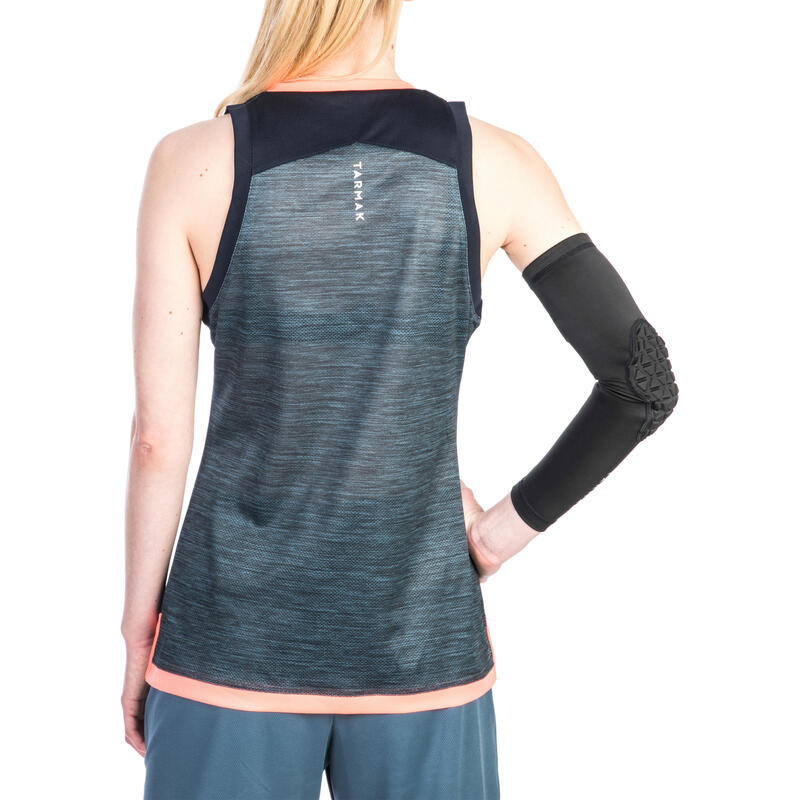 Camiseta Baloncesto Tarmak T500 Mujer Sin Mangas Azul Rosa