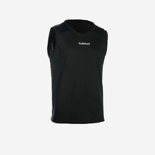 MAILLOT SANS MANCHE DE BASKETBALL POUR GARCON/FILLE DEBUTANT(E) NOIR T100