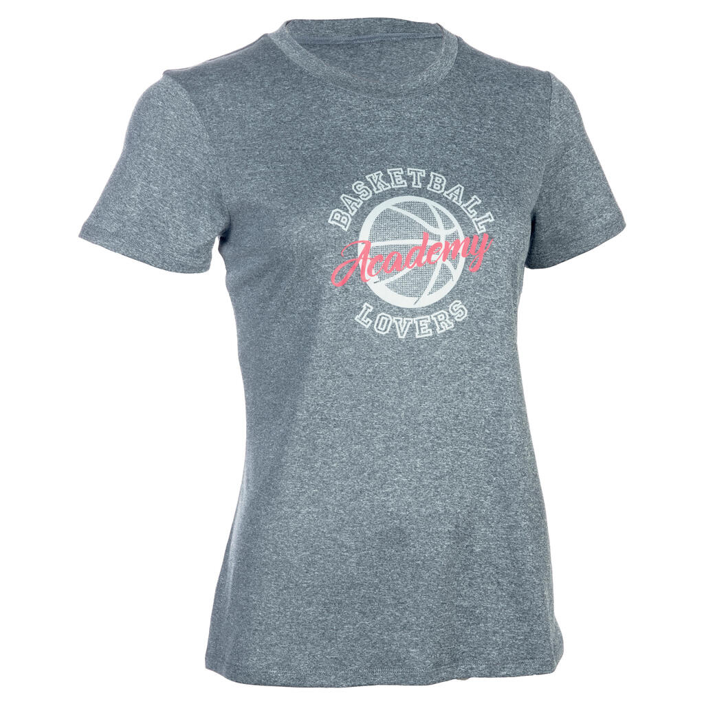 Academy Women's Basketball T-Shirt for Intermediate Players - Grey