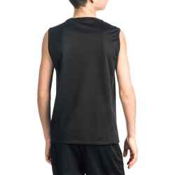 Boys'/Girls' Beginner Sleeveless Basketball Jersey T100 - Black