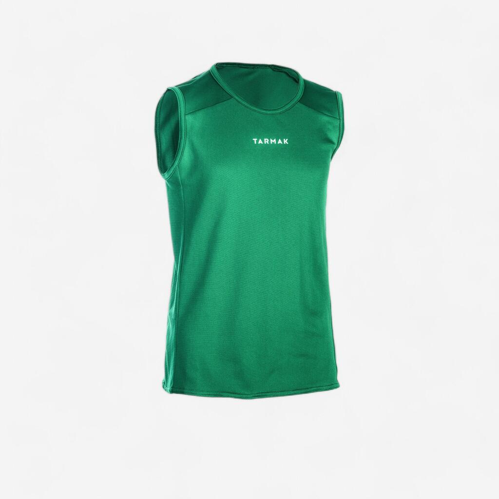 Boys'/Girls' Beginner Sleeveless Basketball Jersey T100 - Green