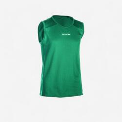 MAILLOT DE BASKETBALL POUR GARCON/FILLE DEBUTANT(E) VERT T100