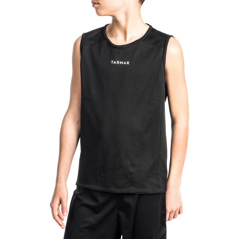 Basketbal shirt kind T100 zwart