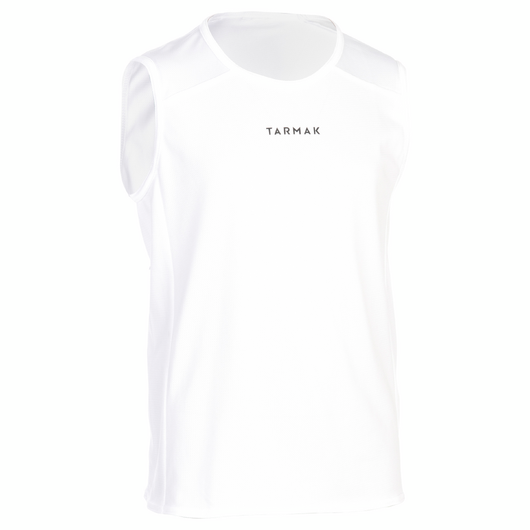 MAILLOT DE BASKETBALL POUR GARCON/FILLE DEBUTANT(E) BLANC T100