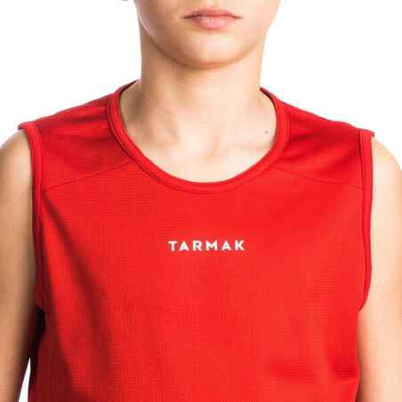 Vaikiški krepšinio marškinėliai pradedantiesiems „T100“, raudoni