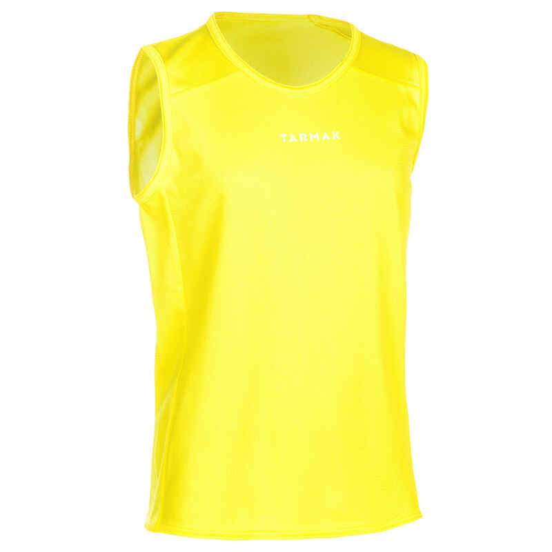 Boys'/Girls' Beginner Sleeveless Basketball Jersey T100 - Yellow