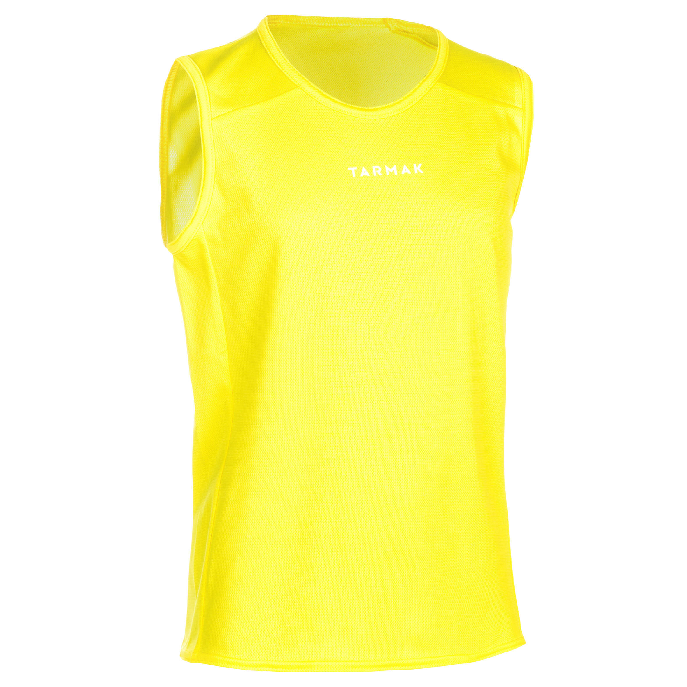 TARMAK Boys'/Girls' Beginner Sleeveless Basketball Jersey T100 - Yellow