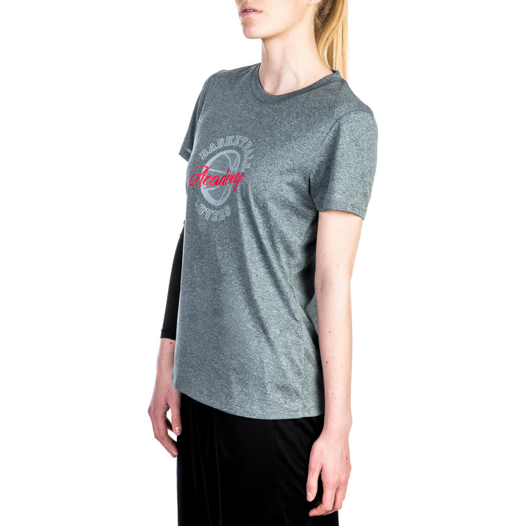 Academy Women's Basketball T-Shirt for Intermediate Players - Grey