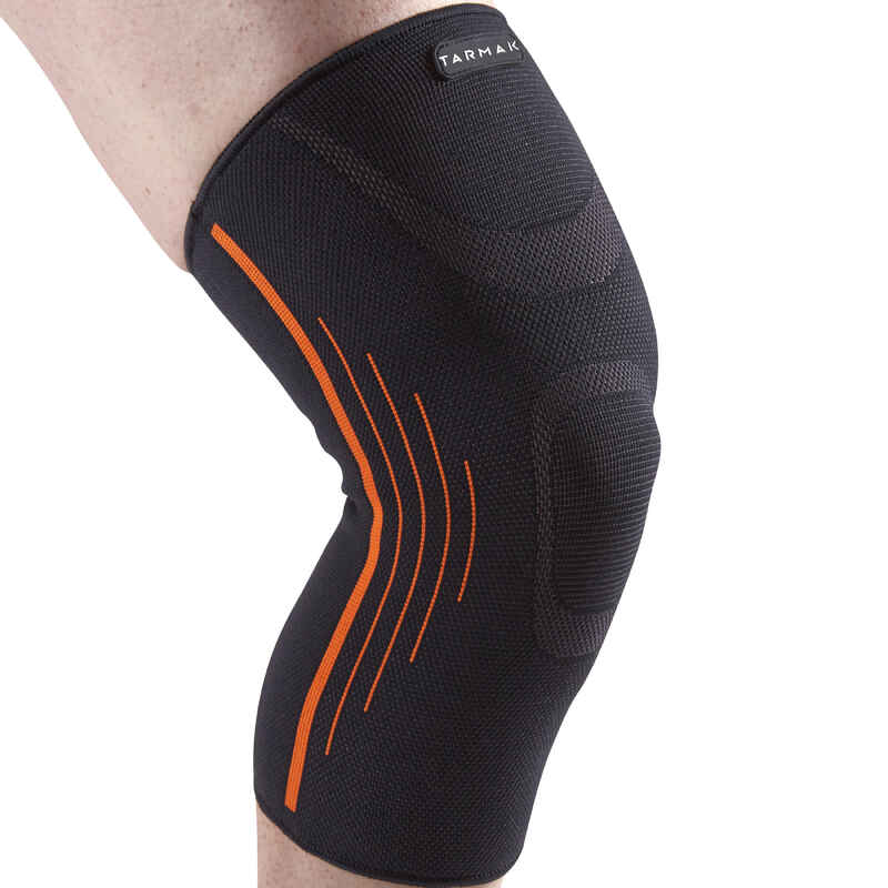 Men's/Women's Right/Left Compression Knee Support Soft 300 - Black