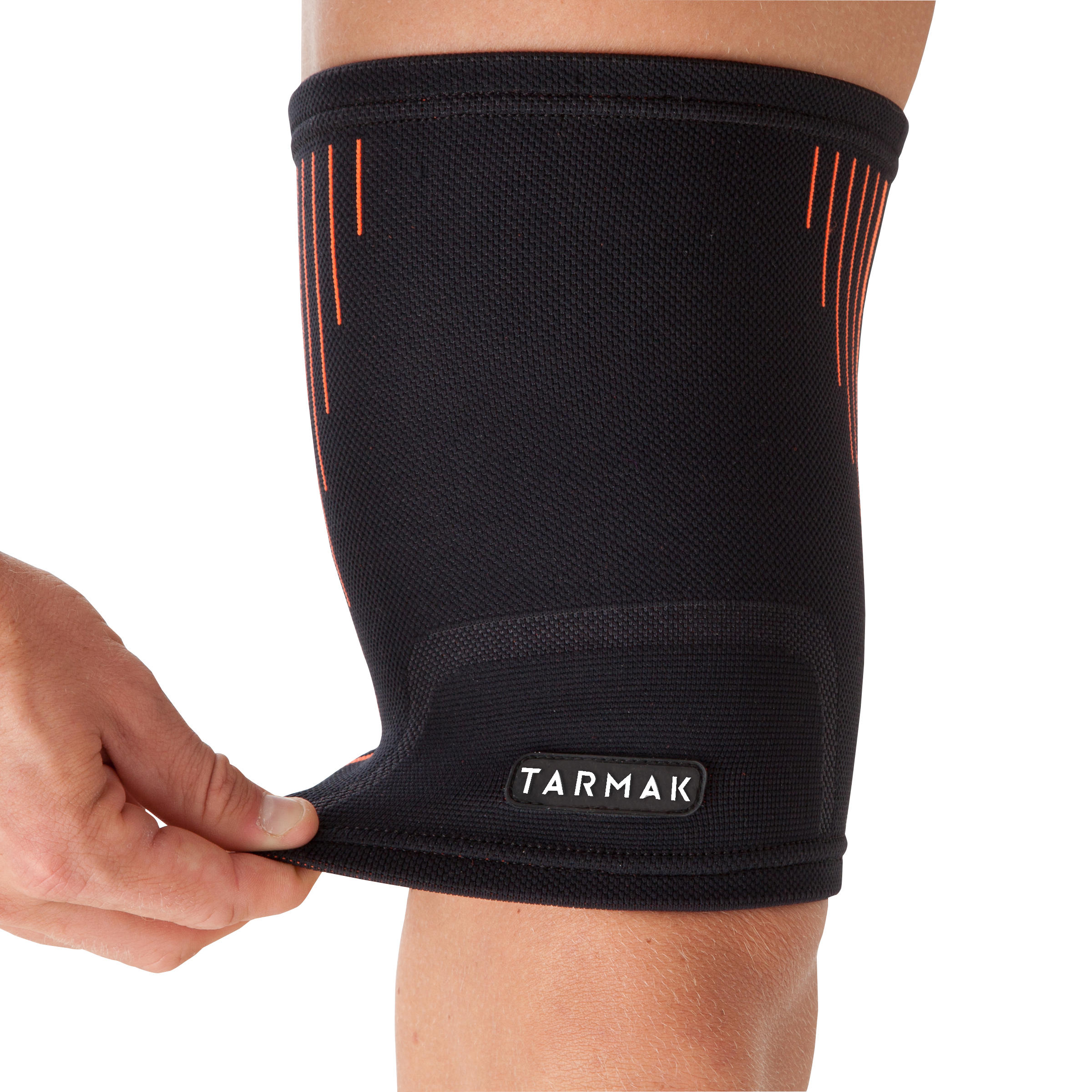 Soft 300 Men's/Women's Right/Left Compression Thigh Support - Black 3/4