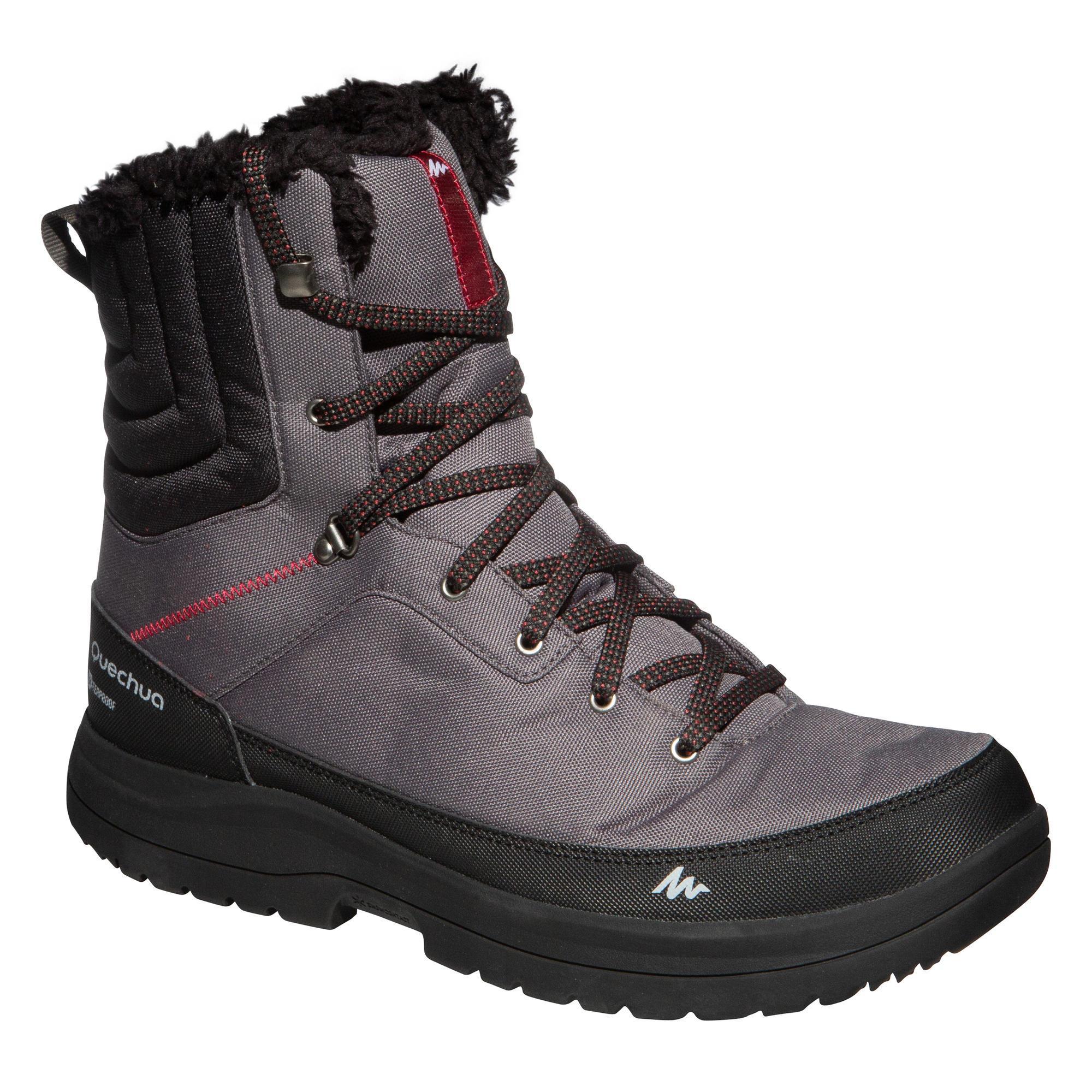 Botas De Senderismo Nieve Hombre Sh100 Warm High Negro Quechua Decathlon