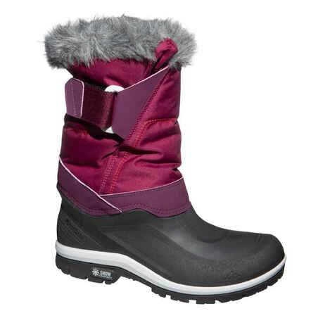 Moteriški šilti neperšlampami ilgi sniego žygių batai „SH500 X-Warm“, juodi 