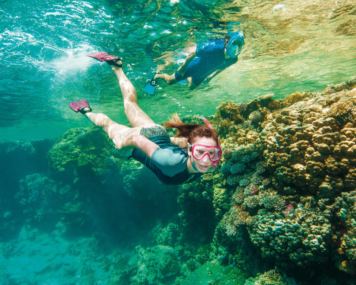 Safety when snorkelling with fins