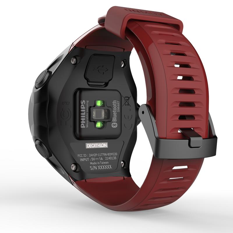 ONmove 500 GPS running watch and wrist heart rate monitor - limited edition red - Decathlon