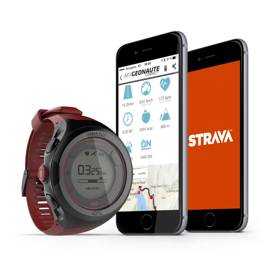 GPS-Pulsuhr Running ONmove 500 Sonderedition rot