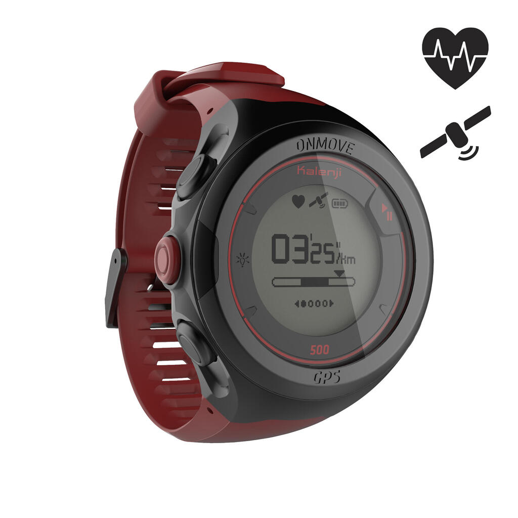 Ρολόι ONmove 500 με GPS, οθόνη καρδιακών παλμών - κόκκινο (περιορισμένη έκδοση)