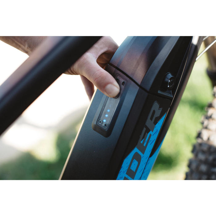 Velo Vtt Electrique E St 500 V2 Noir Bleu 27 5 Rockrider Decathlon