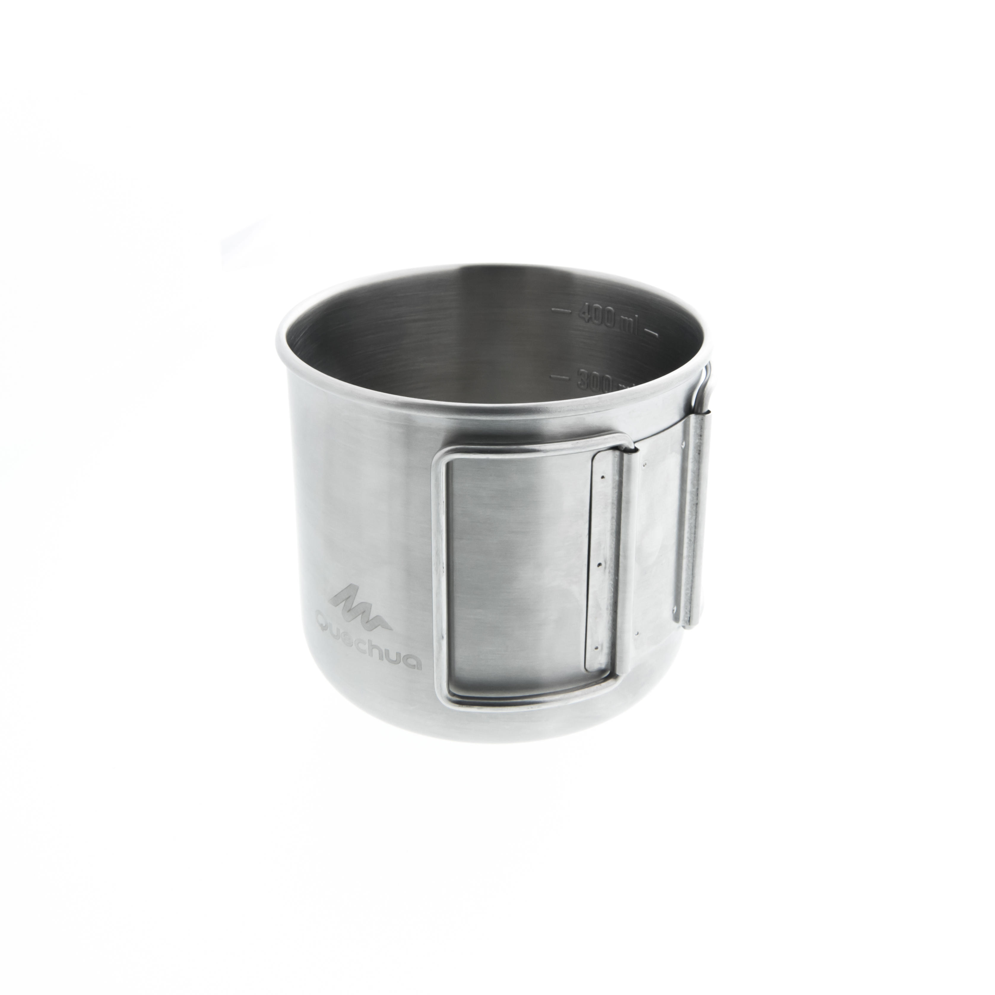 MH150 0.4 L Stainless Steel Camping Mug - QUECHUA
