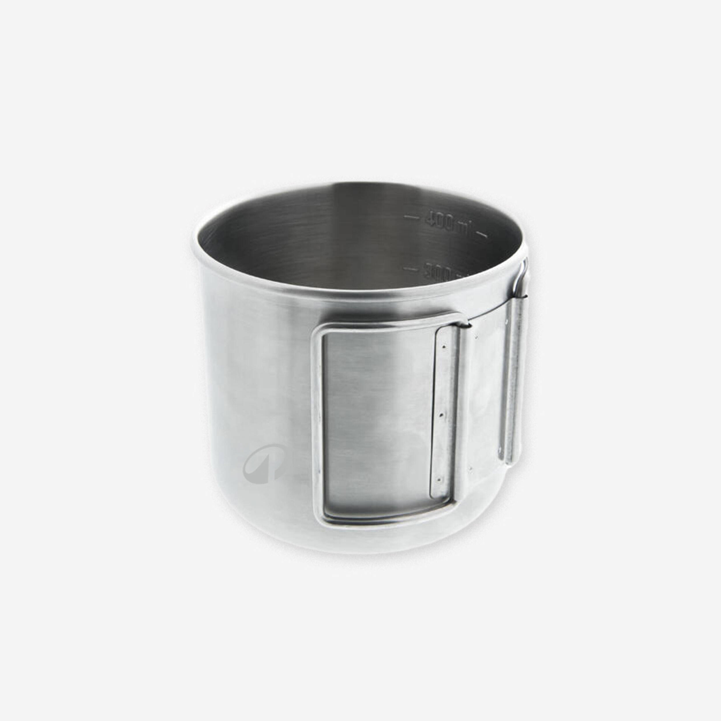 0.4 L Stainless Steel Cup 500 for hiking and camping. -  2