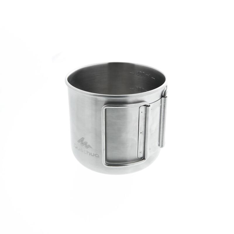 Tasse Edelstahl Camping - 500 - 0,4 l