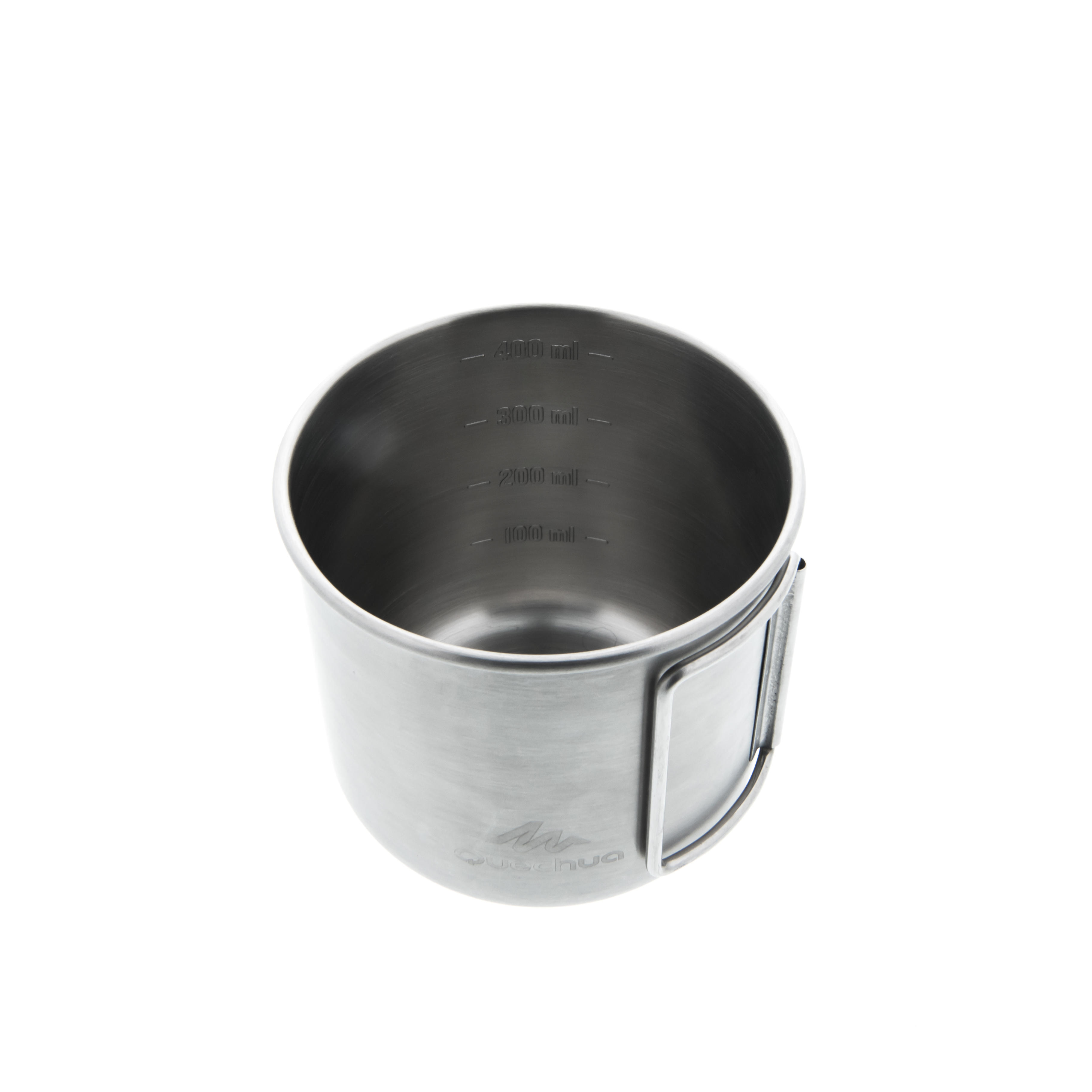 MH150 0.4 L Stainless Steel Camping Mug - QUECHUA