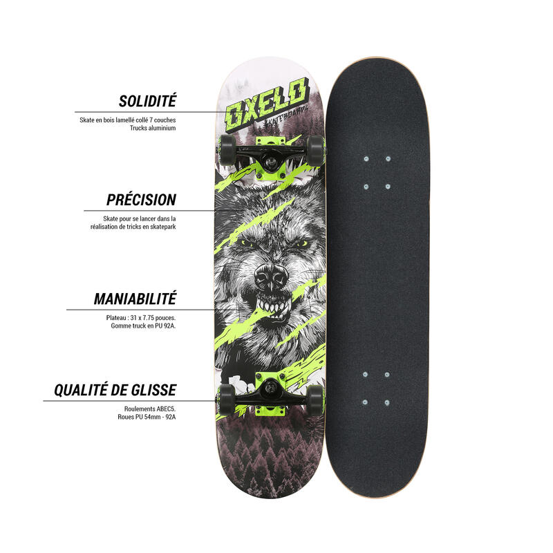 Mid500 8-12 Years Kid Skateboard - Wolf