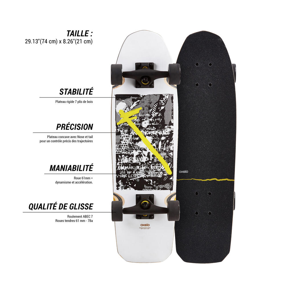 Cruiser Skateboard City Thrasher Ride weiß