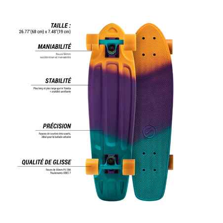 Cruiser Skateboard BIG YAMBA gradiant Corail bleu