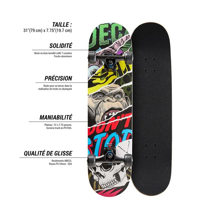 Skateboard MID500 Monkey Oxelo  DECATHLON