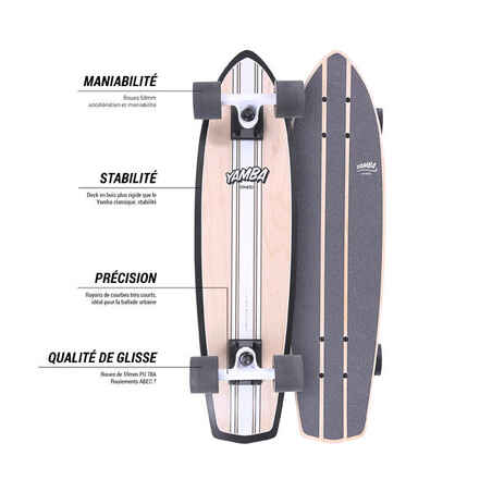 Yamba Wood Cruiser Skateboard - Classic White