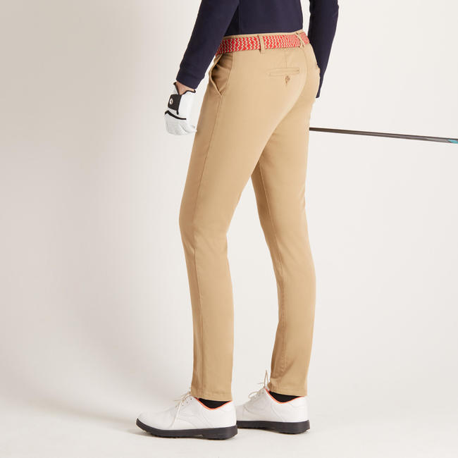Women Golf Trousers Beige