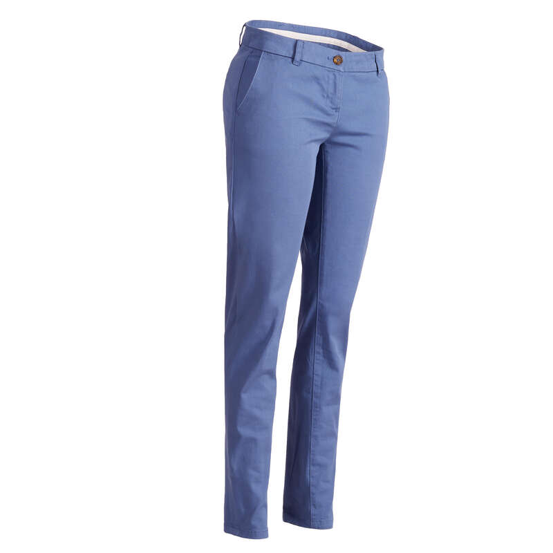 WOMENS MILD WEATHER GOLF CLOTHING Golf - W MW Trousers - Blue INESIS - Golf Clothing