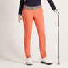 Dámske golfové nohavice 500 oranžové